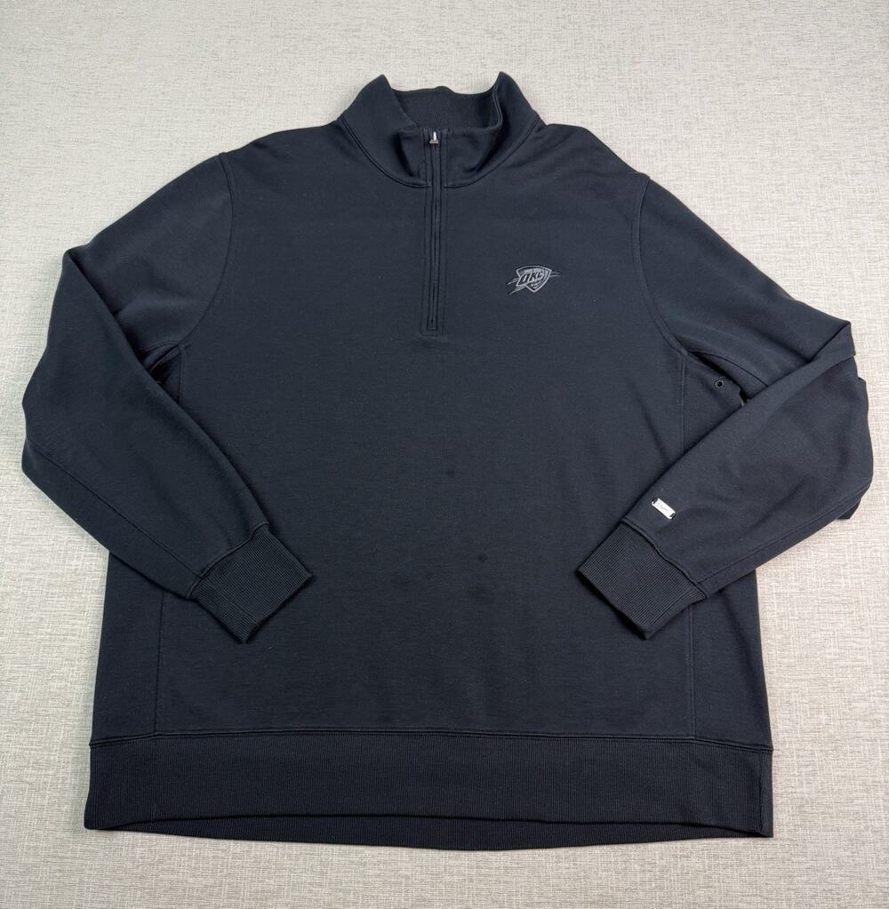 Nike Dri-FIT OKC Thunder Quarter Zip Pullover Men’s XL Black Sweatshirt